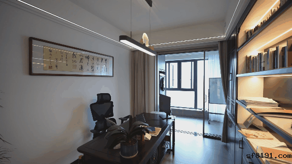 书房走到生活阳台实拍1.gif